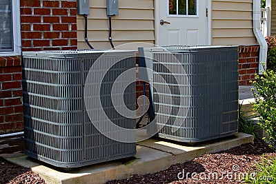 Air Conditioning Units Stock Photo