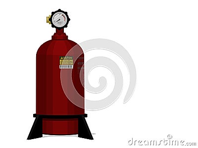 Air cylinder on white background Vector Illustration