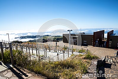 Air Defence Radar Station on Pico do Arieiro, at 1,818 m high, is Madeira island`s third highest peak Editorial Stock Photo