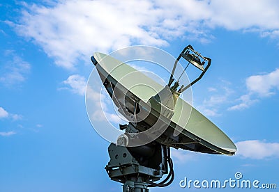 Air defense radar of military mobile Stock Photo
