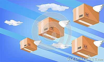 Air delivery service : fast transportation in the world Stock Photo