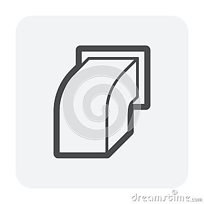 Duct icon black Vector Illustration