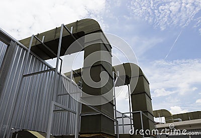 Air duct and ventilation system Stock Photo