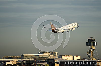 Air Fiji departs from Kingsford-Smith airport. Sydney Editorial Stock Photo