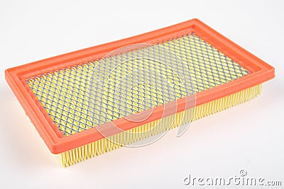 Air filter for passenger car. Maintenance accessories for vehicles for private use Stock Photo