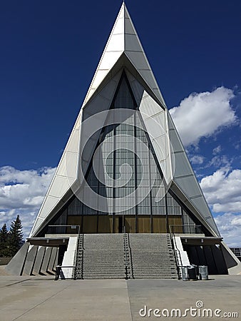 Cadet Chapel Entry Facade Stock Photo