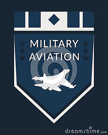 Air Force. Airborne Patch. Military Aviation Logo. Design Elements for Military Style Jackets Shirt and T-Shirts Vector Illustration