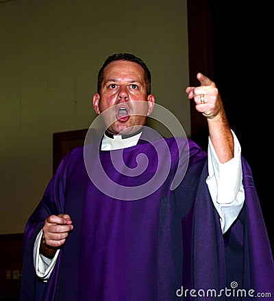 Air Force chaplain gives a sermon Editorial Stock Photo