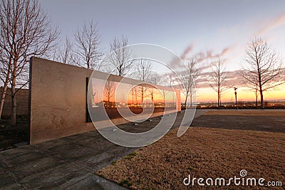 Air Force Glass Memorial Wall DC Editorial Stock Photo