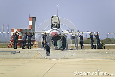 Air Force ground crew Editorial Stock Photo