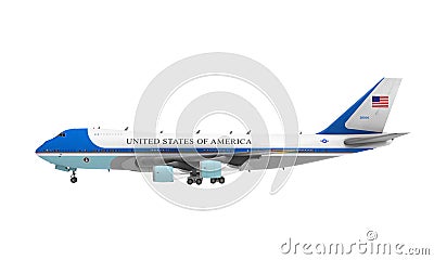 Air Force One Isolated Stock Photo