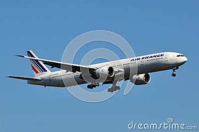 Air France Boeing 777 Landing Editorial Stock Photo