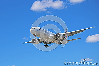 Air France Boeing 777-200ER On Final Approach Editorial Stock Photo