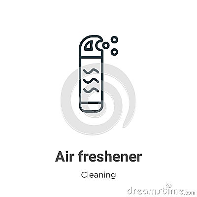 Air freshener outline vector icon. Thin line black air freshener icon, flat vector simple element illustration from editable Vector Illustration