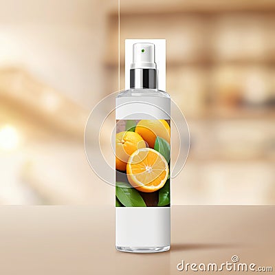 Air freshener spray, empty blank generic product packaging mockup Stock Photo