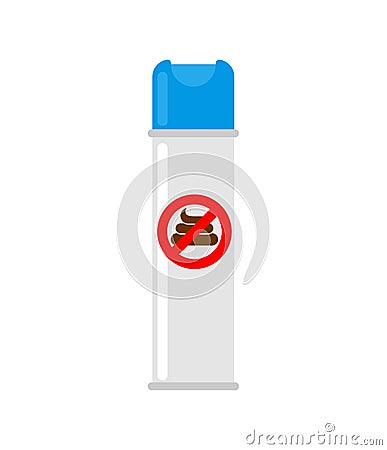 Air freshener for toilet. Aerosol can on white background Vector Illustration