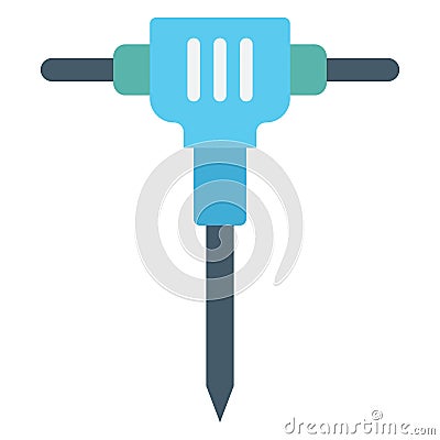 Air hammer Color Vector Icon that can easily modify or edit Vector Illustration