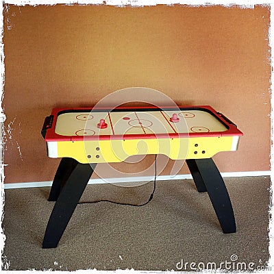 Air hockey table Stock Photo