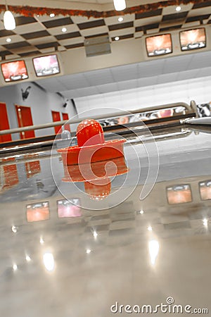 Air hockey table Stock Photo