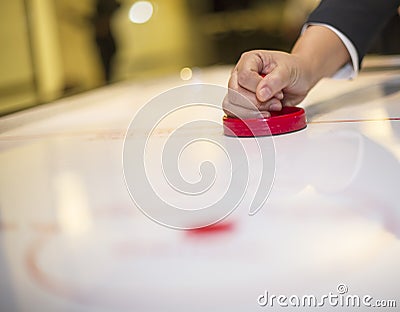 Air hockey table Stock Photo