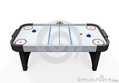 Air Hockey Table Isolated Stock Photo