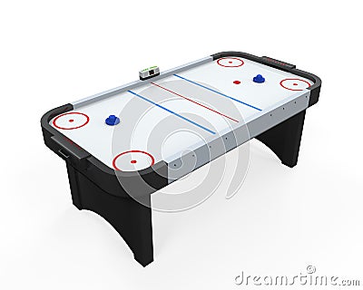 Air Hockey Table Isolated Stock Photo