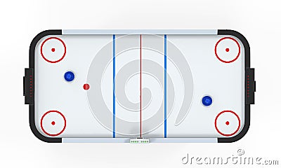 Air Hockey Table Isolated Stock Photo