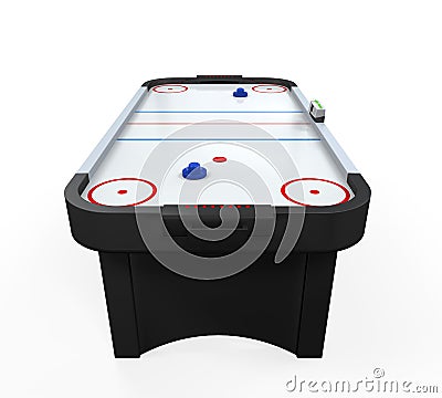 Air Hockey Table Isolated Stock Photo