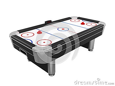 Air Hockey Table Isolated Stock Photo