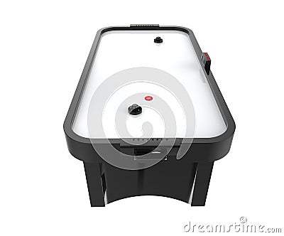 Air hockey table isolated on white background Stock Photo