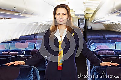 Air hostess (stewardess) Stock Photo