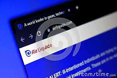 Air Liquide chemical company Editorial Stock Photo