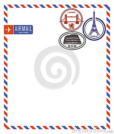 Air mail envelope Vector Illustration