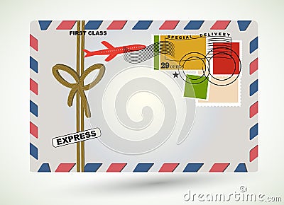 Air Mail envelope copyspace letter Vector Illustration