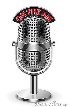 On the air microphone Vector Illustration