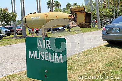 Air museum sign Editorial Stock Photo