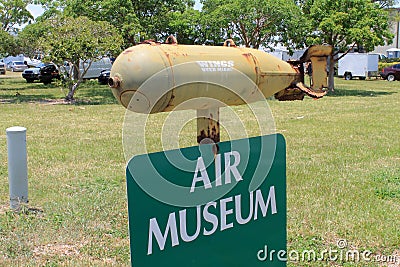 Air museum sign Editorial Stock Photo