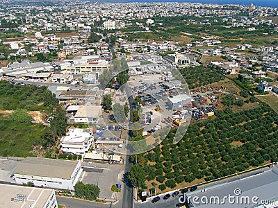 Air photograph, Chania City, Crete, Greece Editorial Stock Photo