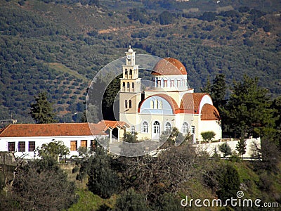 Air photograph, Lakki, Omalos, Lefka Ori, Chania, Crete, Greece Stock Photo