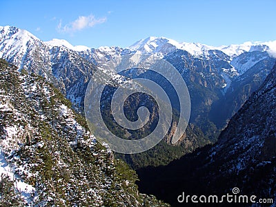 Air photograph, Omalos, Lefka Ori, Chania, Crete, Greece Stock Photo