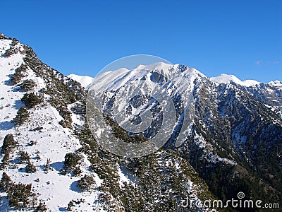 Air photograph, Omalos, Lefka Ori, Chania, Crete, Greece Stock Photo