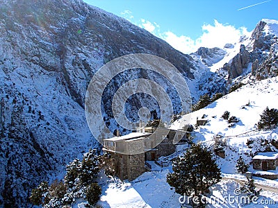 Air photograph, Omalos, Lefka Ori, Chania, Crete, Greece Stock Photo