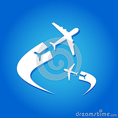 Air plane flying Vector Illustration