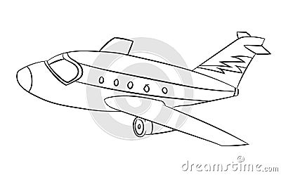 Air plane - Line Drawn Vector Vector Illustration