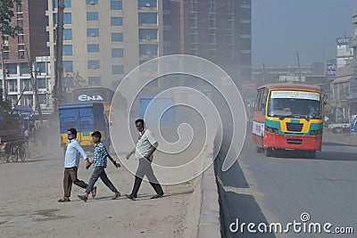 Air pollution : Dhaka, Bangladesh Editorial Stock Photo