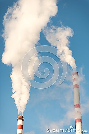 Air Pollution over a park, ecological catastrophy, concept picture Stock Photo