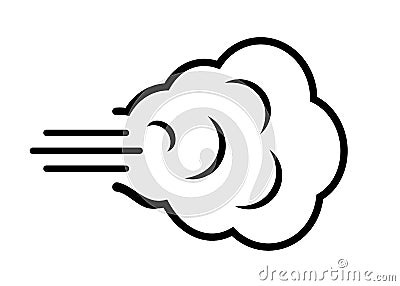 Air puff cloud vector cartoon Vector Illustration