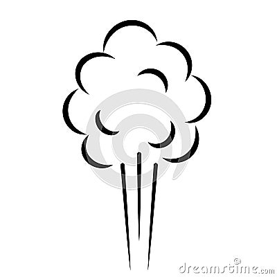 Air puff pressure vector icon Vector Illustration