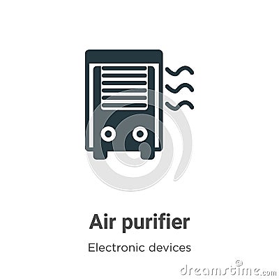 Air purifier vector icon on white background. Flat vector air purifier icon symbol sign from modern electronic devices collection Vector Illustration