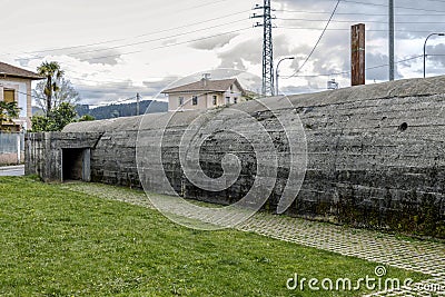 Air-raid shelter of the factory Astra in Guernica, Basque Country during the Civil war Stock Photo